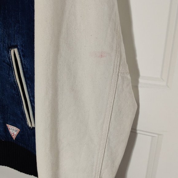 GUESS Originals x A$AP Rocky Varsity Bomber Denim Jacket – Large - Picture 4 of 6
